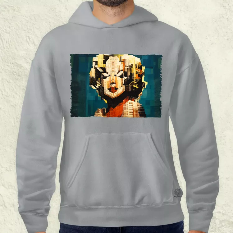 Pareidolia Marilyn Monroe város fantázia v4 férfi pulóver