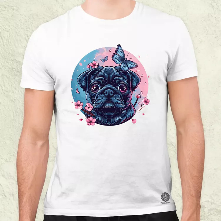 Mopsz és pillangó v1 férfi póló