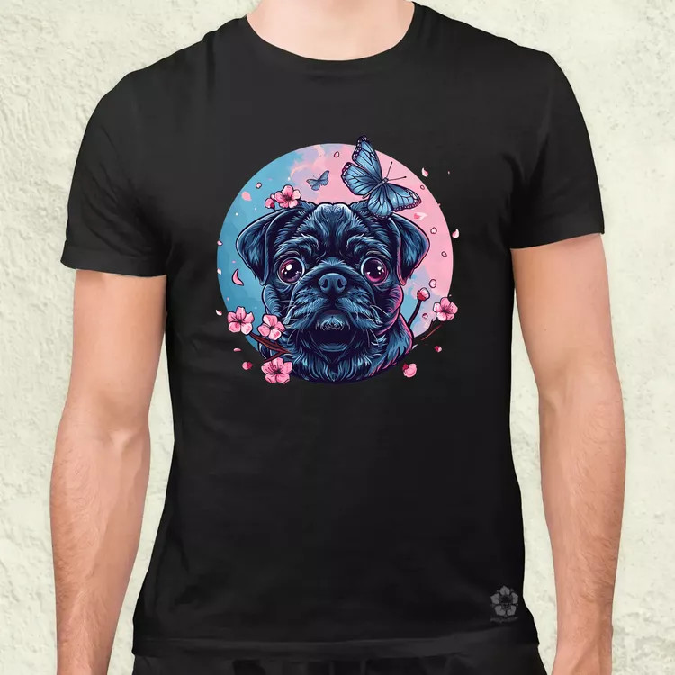 Mopsz és pillangó v1 férfi póló
