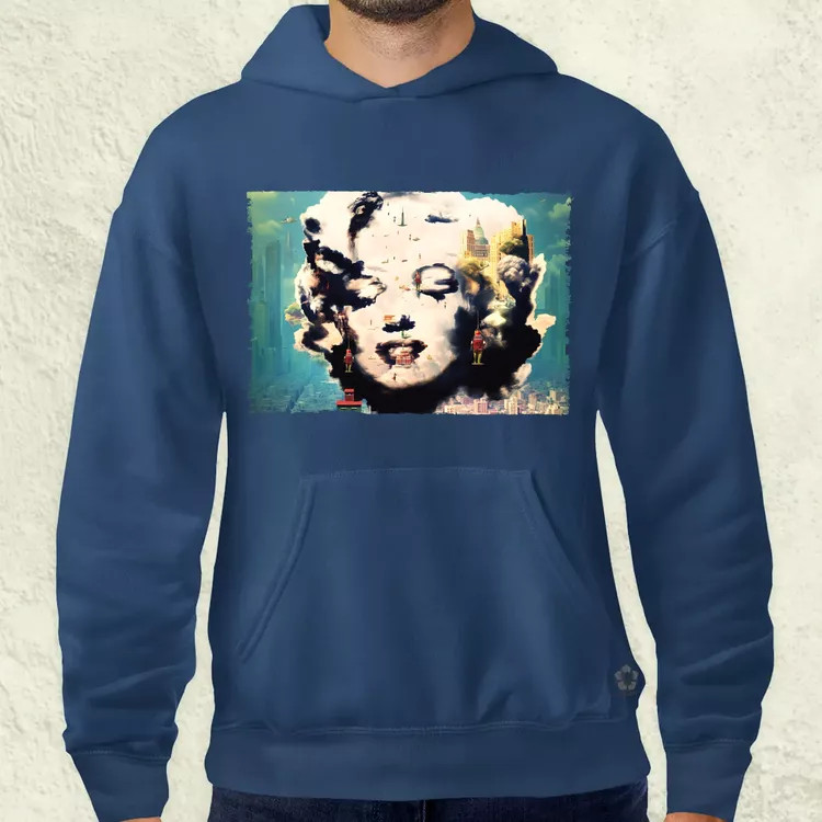 Pareidolia Marilyn Monroe város fantázia v5 férfi pulóver