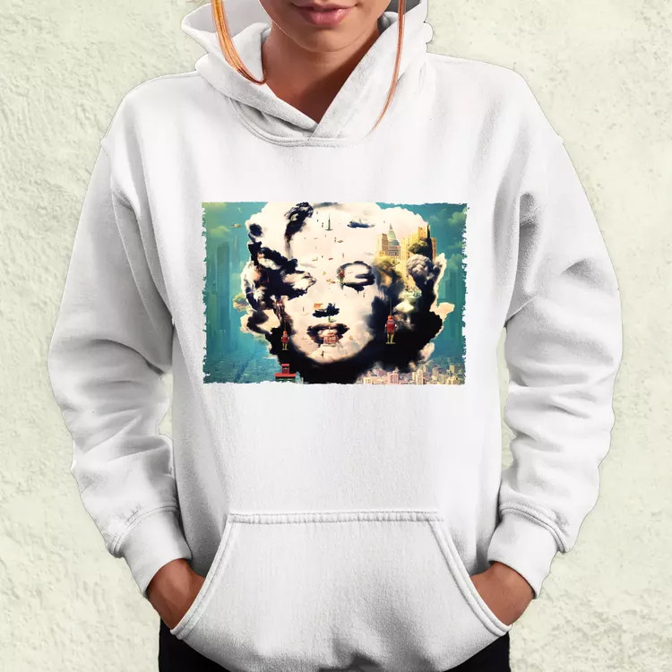 Pareidolia Marilyn Monroe város fantázia v5 női pulóver