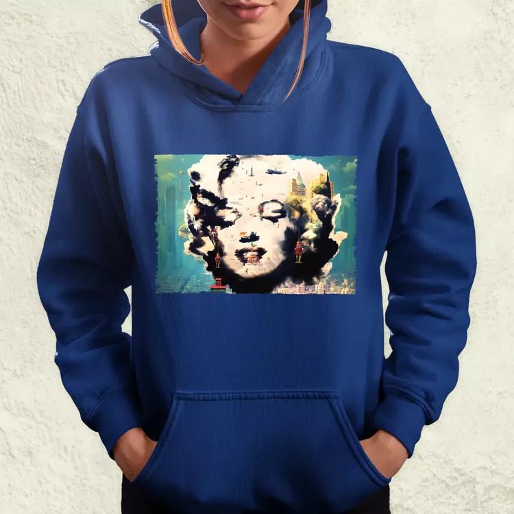 Pareidolia Marilyn Monroe város fantázia v5 női pulóver