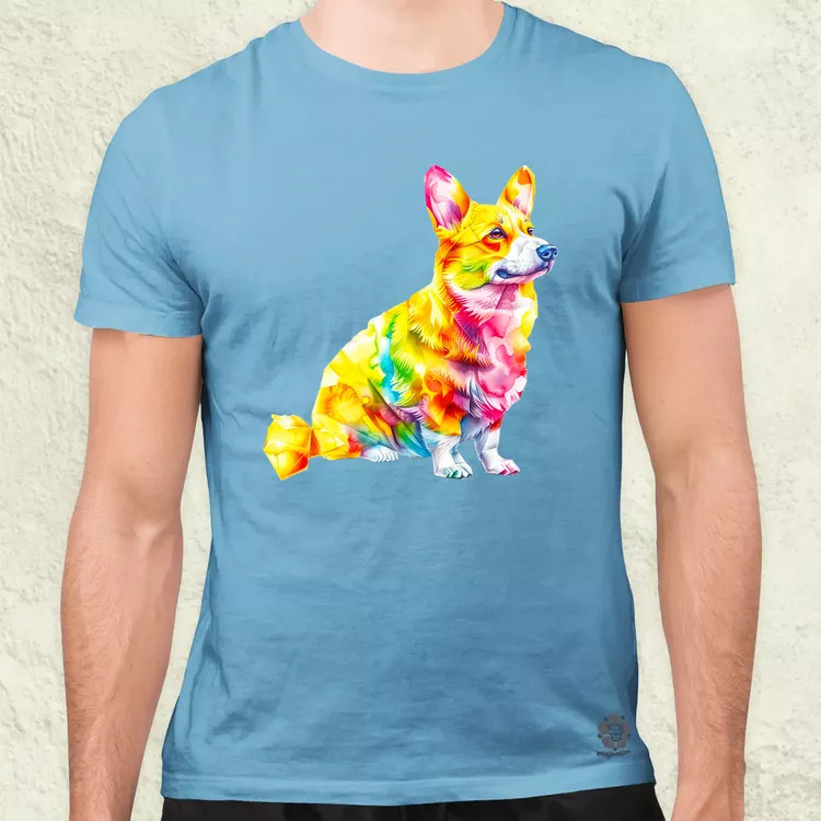 Origami Corgi v1 férfi póló