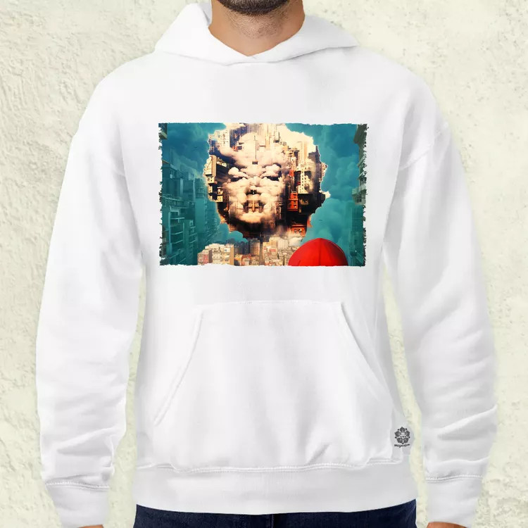 Pareidolia Marilyn Monroe város fantázia v6 férfi pulóver