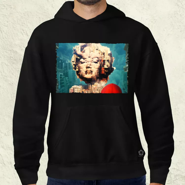 Pareidolia Marilyn Monroe város fantázia v6 férfi pulóver