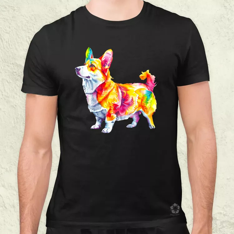 Origami Corgi v2 férfi póló