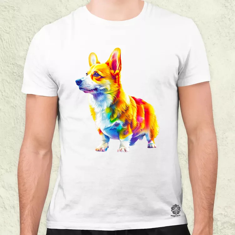 Origami Corgi v3 férfi póló