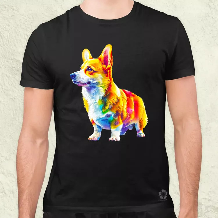 Origami Corgi v3 férfi póló