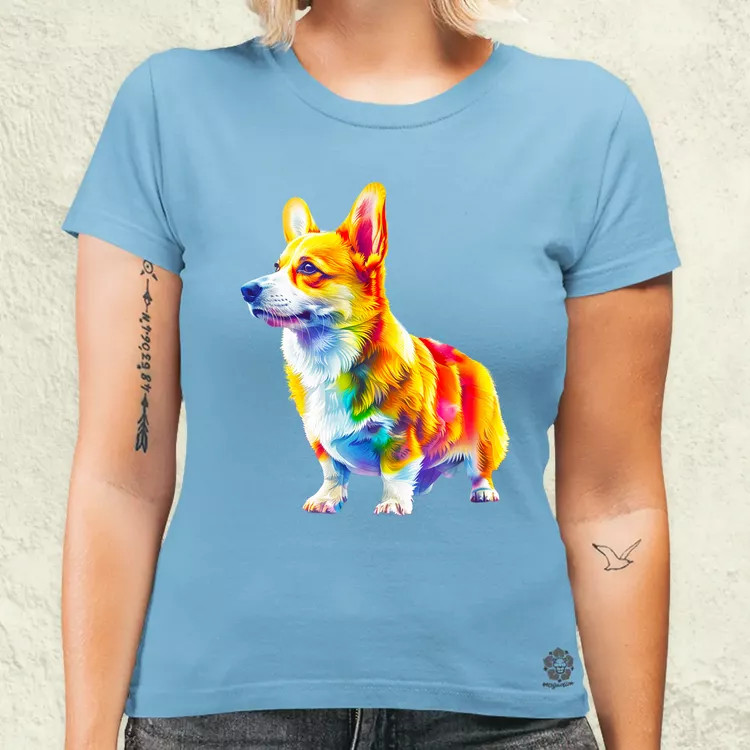 Origami Corgi v3 női póló