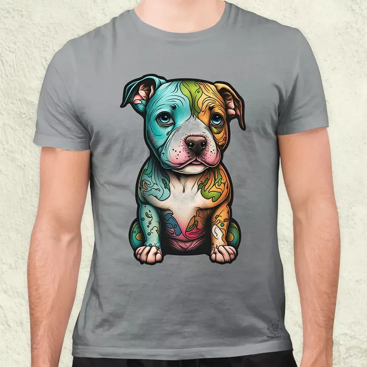 Pitbull kölyök v2 férfi póló