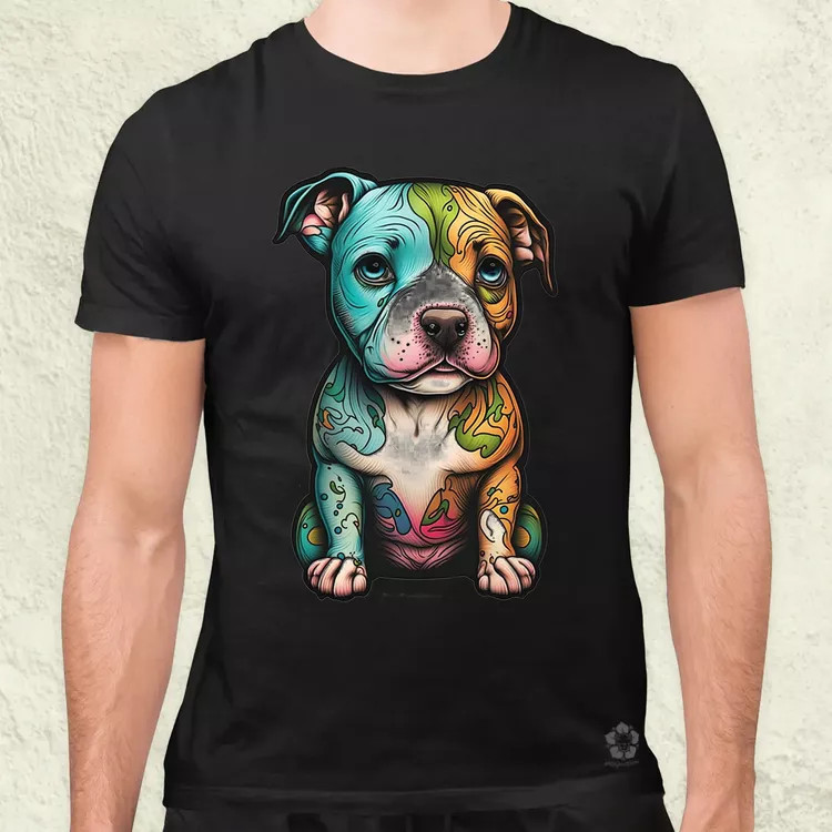Pitbull kölyök v2 férfi póló