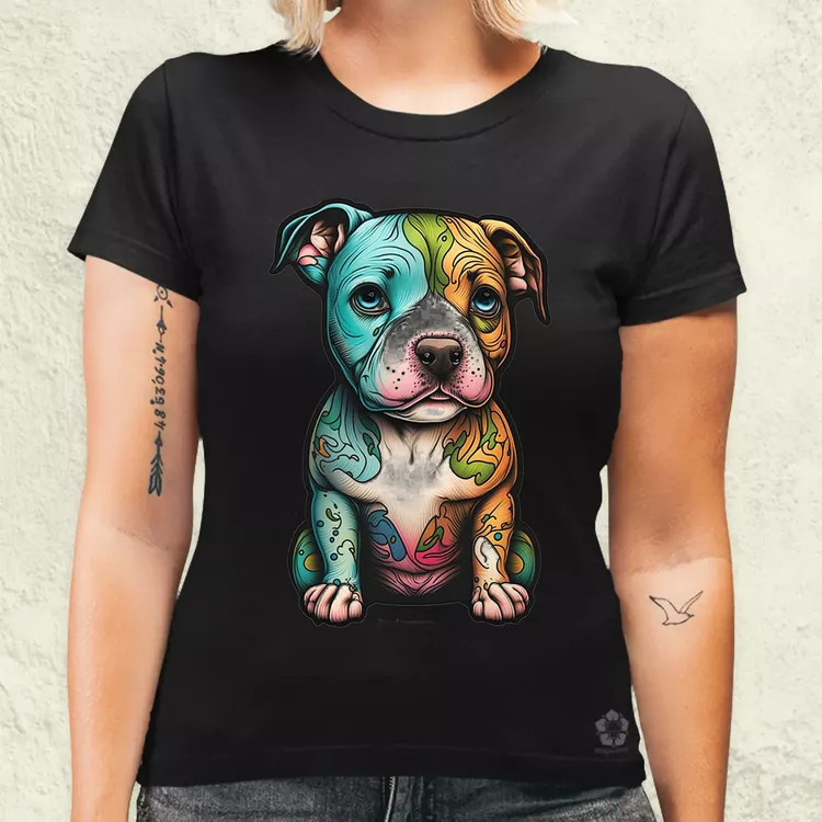 Pitbull kölyök v2 női póló