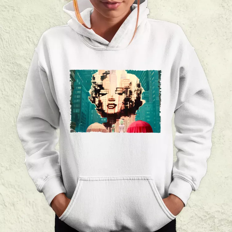 Pareidolia Marilyn Monroe város fantázia v7 női pulóver