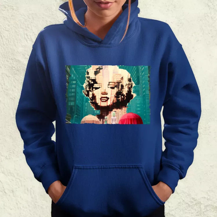 Pareidolia Marilyn Monroe város fantázia v7 női pulóver