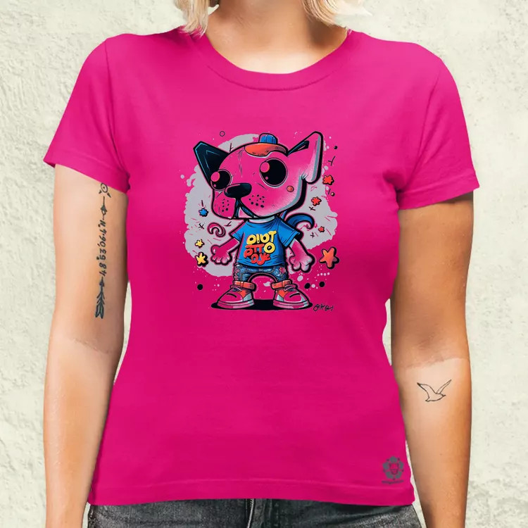 Punk kutya lány női póló