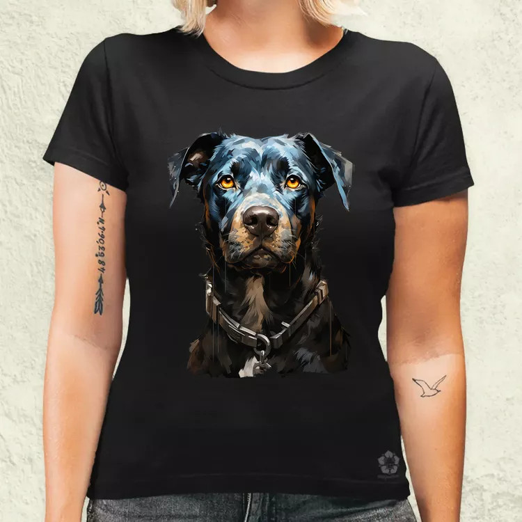 Rajz pitbull v1 női póló