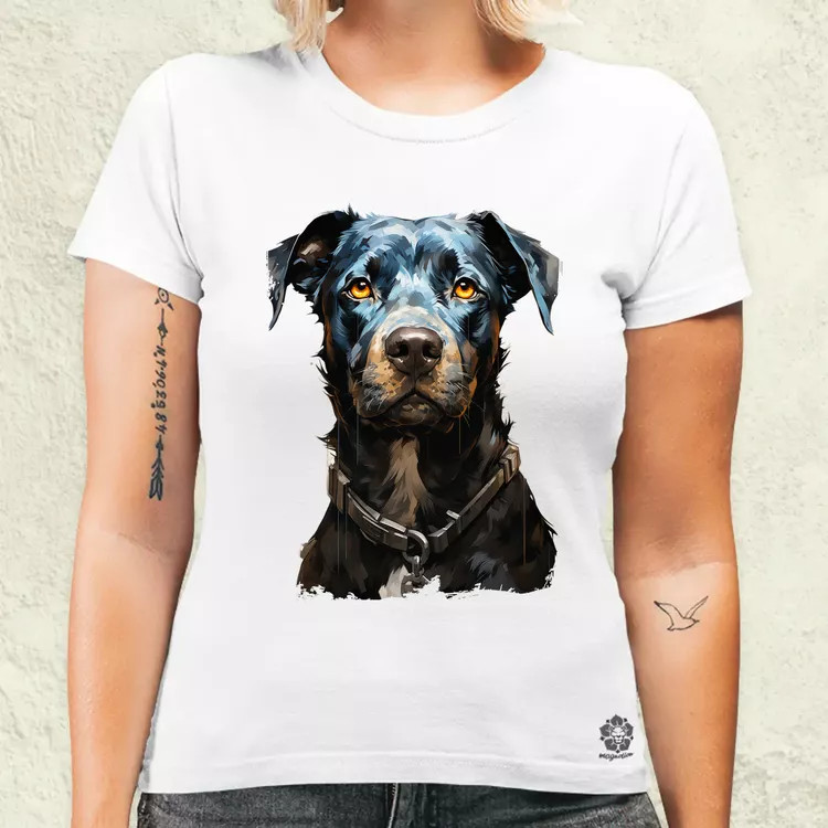 Rajz pitbull v1 női póló