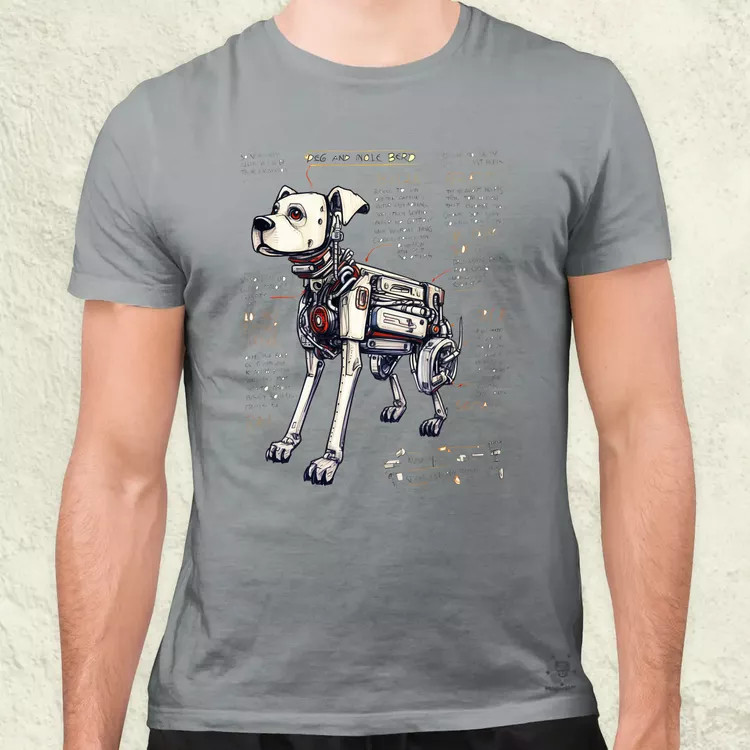Robotkutya vázlat v2 férfi póló