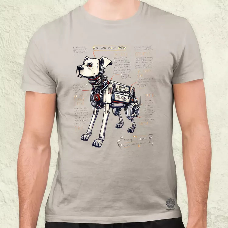 Robotkutya vázlat v2 férfi póló