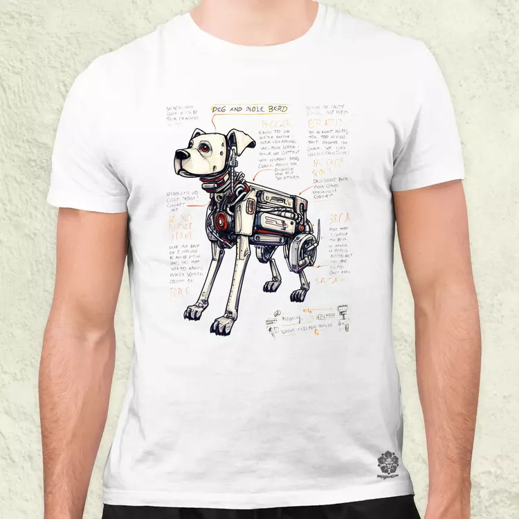 Robotkutya vázlat v2 férfi póló
