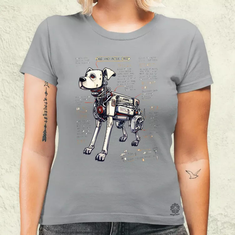 Robotkutya vázlat v2 női póló