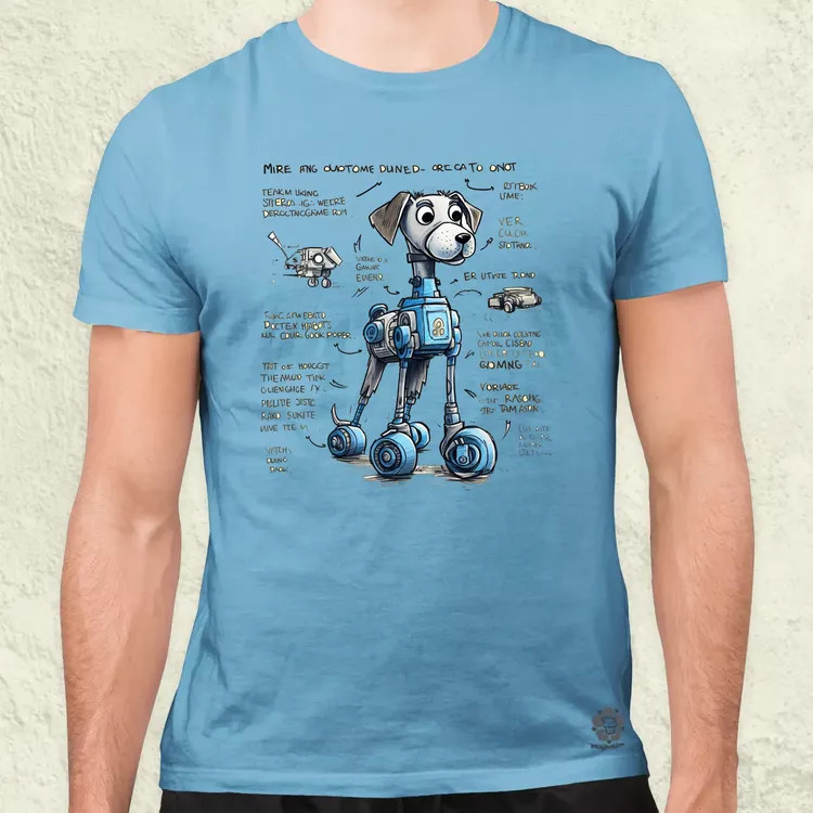 Robotkutya vázlat v3 férfi póló