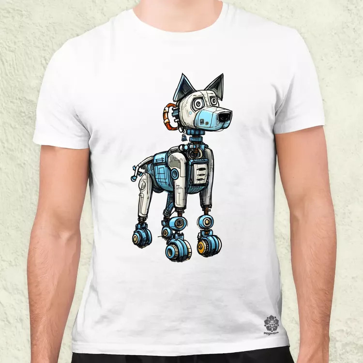 Robotkutya vázlat v6 férfi póló