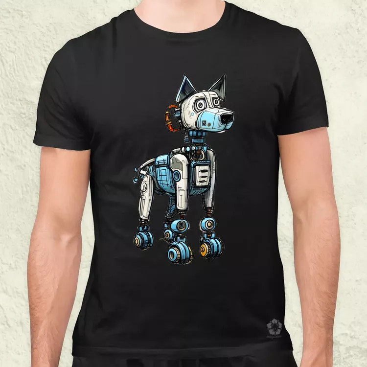 Robotkutya vázlat v6 férfi póló