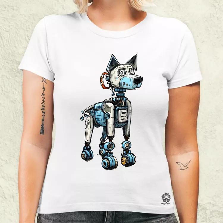 Robotkutya vázlat v6 női póló