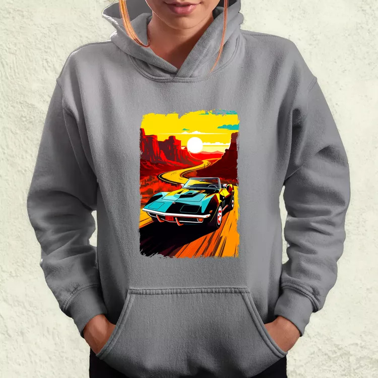 1968 Chevrolet Corvette Convertible retró utazás v2 női pulóver