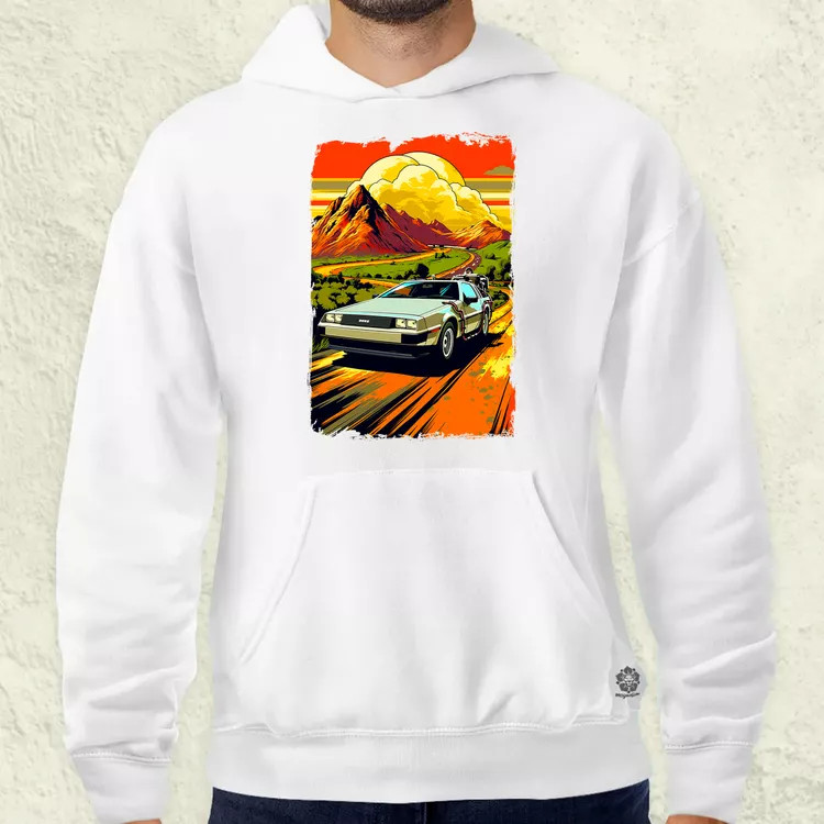 DeLorean DMC retró utazás v1 férfi pulóver