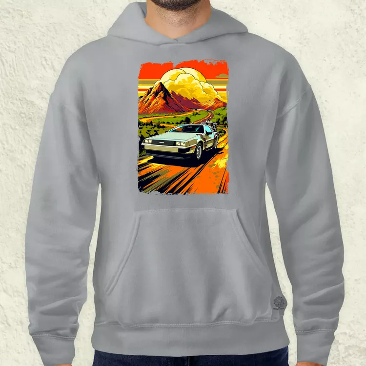 DeLorean DMC retró utazás v1 férfi pulóver