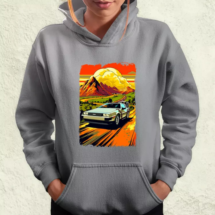 DeLorean DMC retró utazás v1 női pulóver