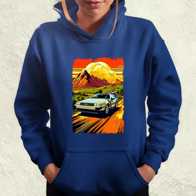 DeLorean DMC retró utazás v1 női pulóver