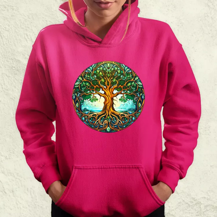 Díszes életfa v6 női pulóver