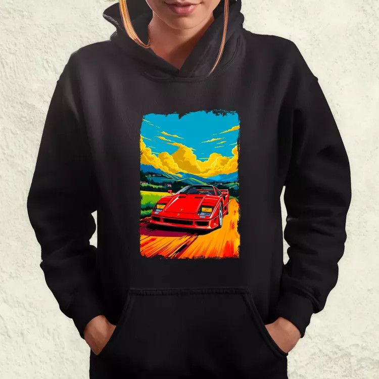 Ferrari F40 retró utazás v1 női pulóver