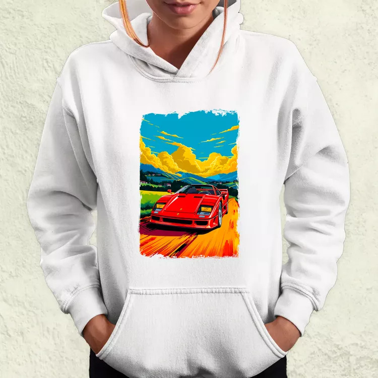 Ferrari F40 retró utazás v1 női pulóver