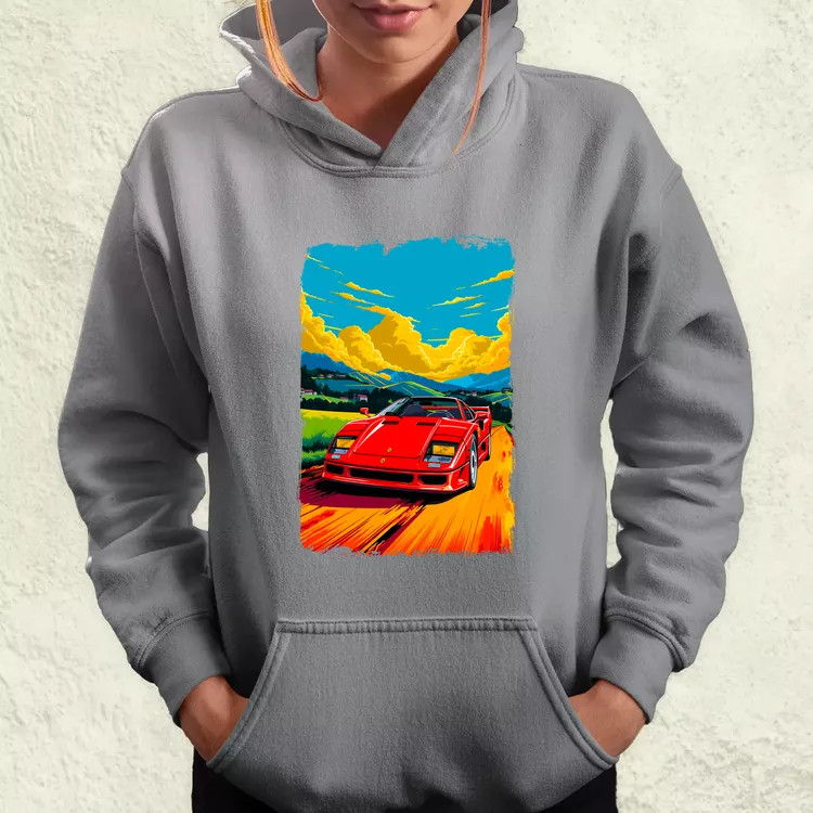 Ferrari F40 retró utazás v1 női pulóver