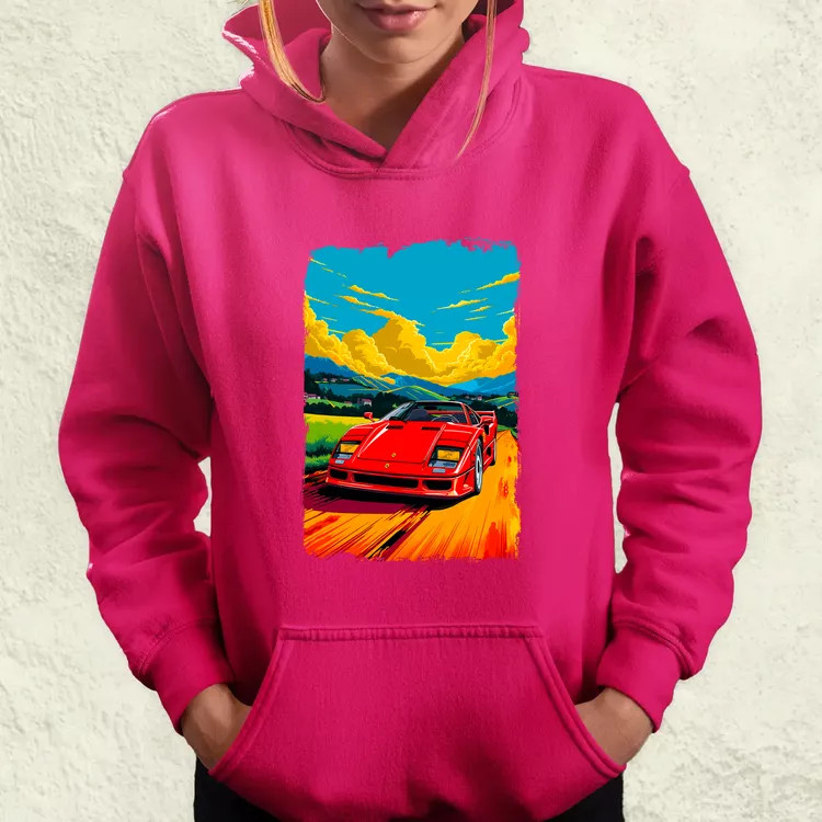 Ferrari F40 retró utazás v1 női pulóver