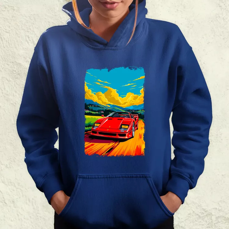 Ferrari F40 retró utazás v1 női pulóver