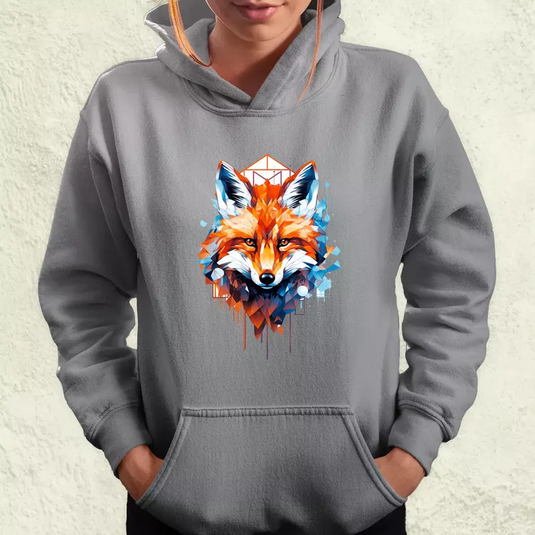 Geometrikus róka v3 női pulóver
