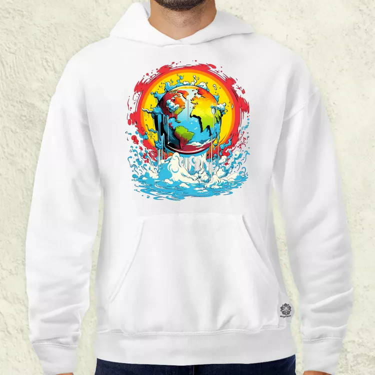 Globális felmelegedés graffiti v5 férfi pulóver