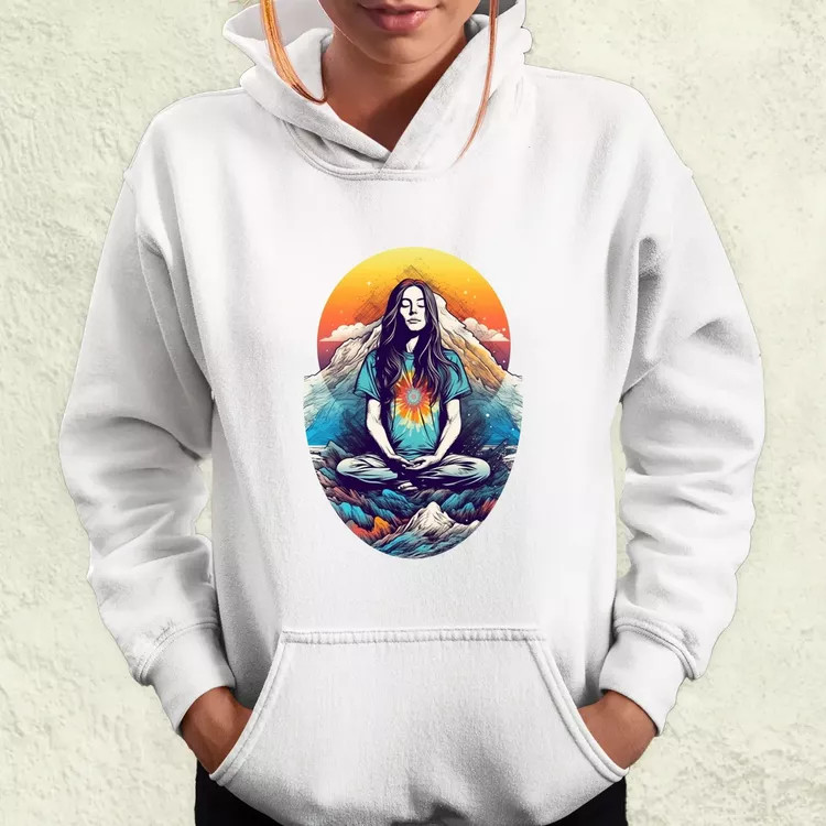 Hegyen meditálás v1 női pulóver