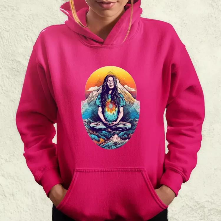 Hegyen meditálás v1 női pulóver