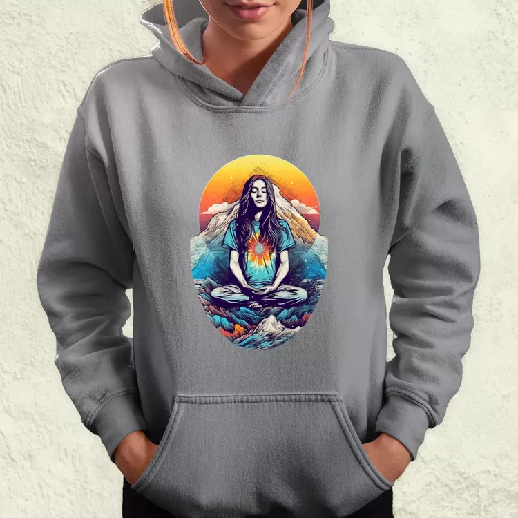 Hegyen meditálás v1 női pulóver