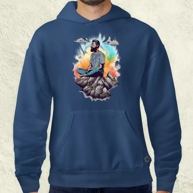 Hegyen meditálás v7 férfi pulóver