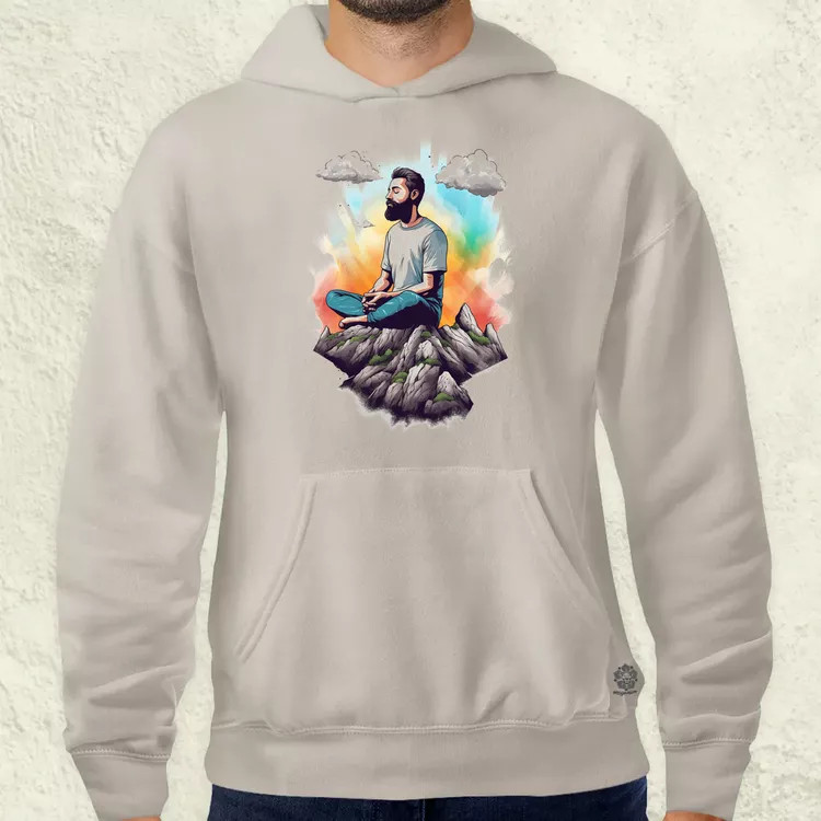Hegyen meditálás v7 férfi pulóver