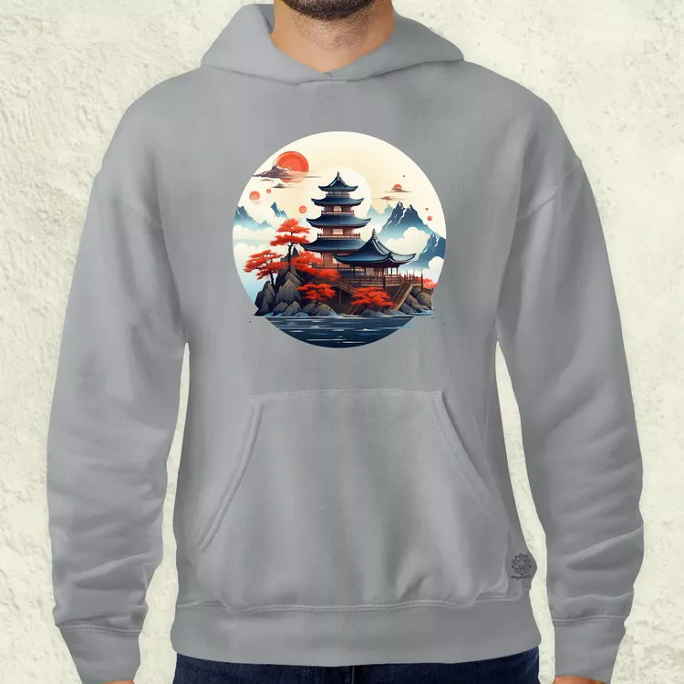 Japán szentély v1 férfi pulóver