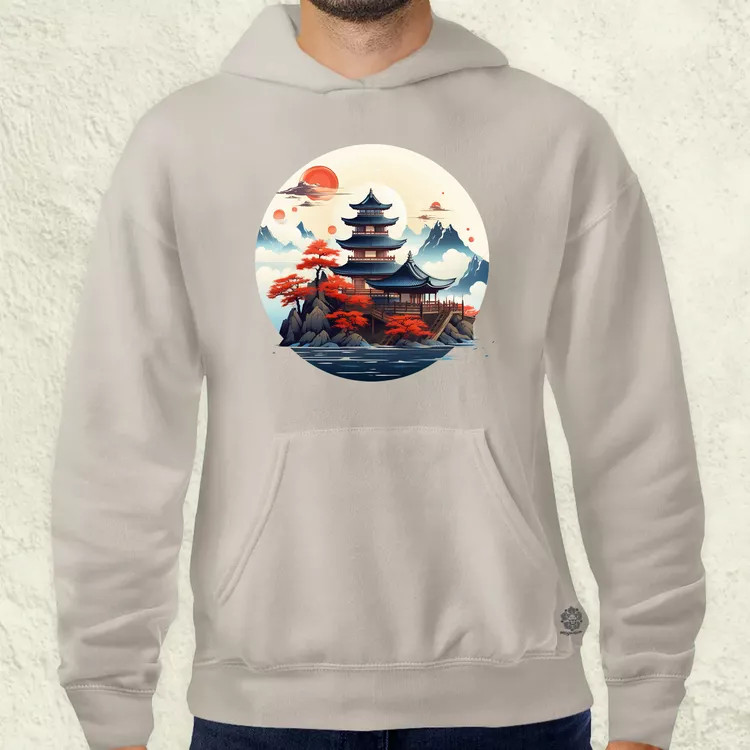 Japán szentély v1 férfi pulóver