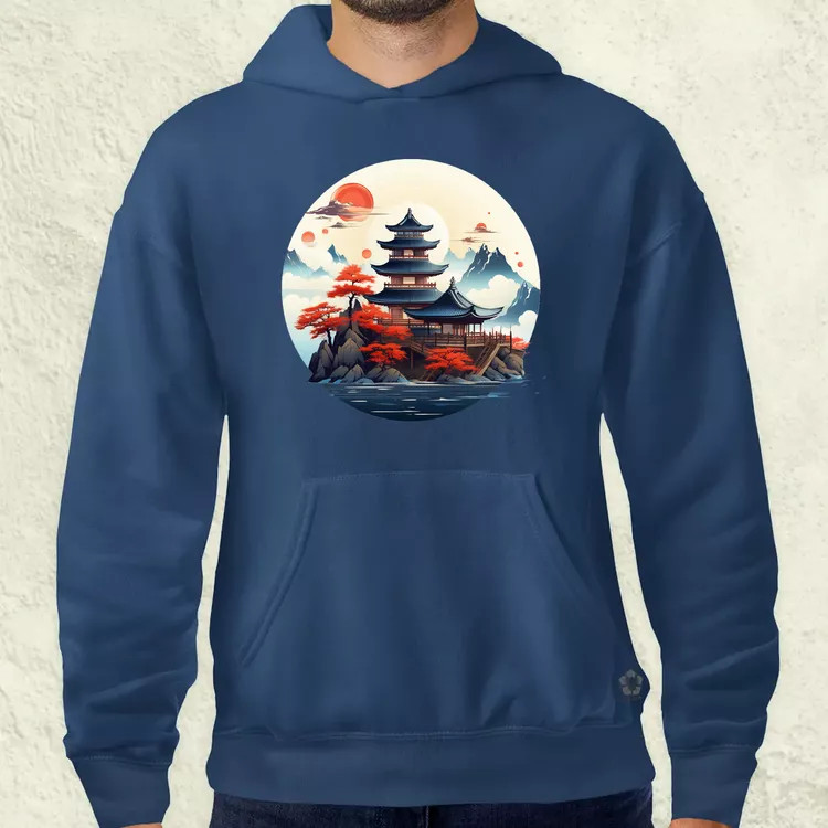 Japán szentély v1 férfi pulóver